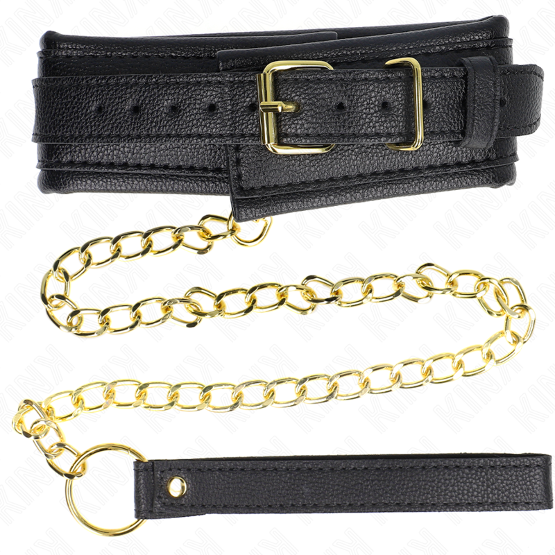 KINK - NECKLACE WITH SPONGE IMITATION LEATHER STRAP MODEL 1 ADJUSTABLE 37-54 CM X 3 CM - 5