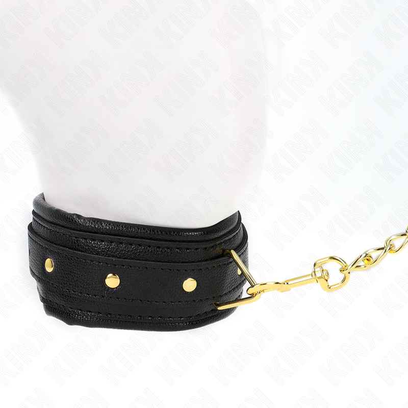 KINK - NECKLACE WITH SPONGE IMITATION LEATHER STRAP MODEL 1 ADJUSTABLE 37-54 CM X 3 CM - 3