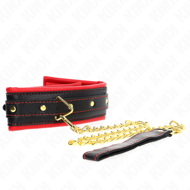 KINK - NECKLACE WITH SPONGE IMITATION LEATHER STRAP MODEL 2 ADJUSTABLE 37-54 CM X 3 CM - 6