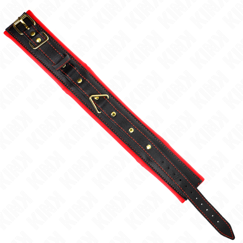 KINK - COLLIER AVEC BRACELET EN SIMILI CUIR ÉPONGE MODÈLE 2 RÉGLABLE 37-54 CM X 3 CM