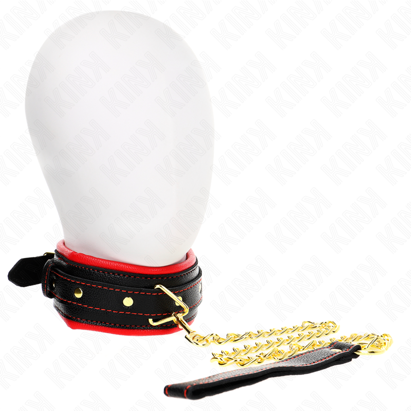 KINK - NECKLACE WITH SPONGE IMITATION LEATHER STRAP MODEL 2 ADJUSTABLE 37-54 CM X 3 CM - 2