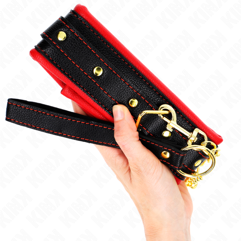 KINK - COLLIER AVEC BRACELET EN SIMILI CUIR ÉPONGE MODÈLE 2 RÉGLABLE 37-54 CM X 3 CM