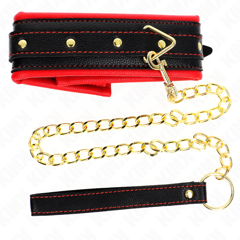 KINK - NECKLACE WITH SPONGE IMITATION LEATHER STRAP MODEL 2 ADJUSTABLE 37-54 CM X 3 CM - 5