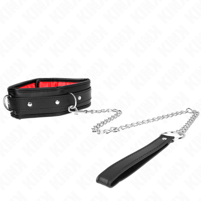 KINK - NECKLACE WITH SPONGE IMITATION LEATHER STRAP MODEL 3 ADJUSTABLE 37-54 CM X 3 CM - 2