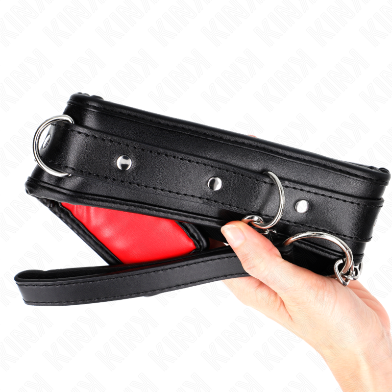 KINK - NECKLACE WITH SPONGE IMITATION LEATHER STRAP MODEL 3 ADJUSTABLE 37-54 CM X 3 CM - 3