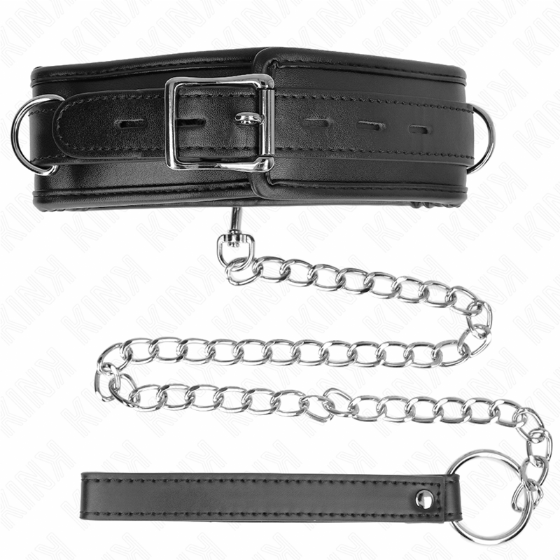 KINK - NECKLACE WITH SPONGE IMITATION LEATHER STRAP MODEL 3 ADJUSTABLE 37-54 CM X 3 CM - 6