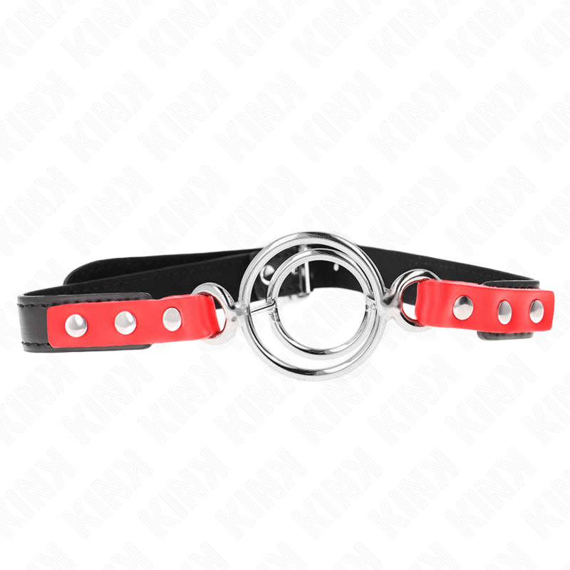 KINK - GAG WITH MULTIPLE O-RINGS 4 / 4.8 CM RED 38 X 56 CM - 1