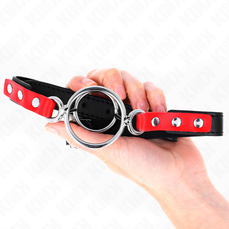 KINK - GAG WITH MULTIPLE O-RINGS 4 / 4.8 CM RED 38 X 56 CM - 3