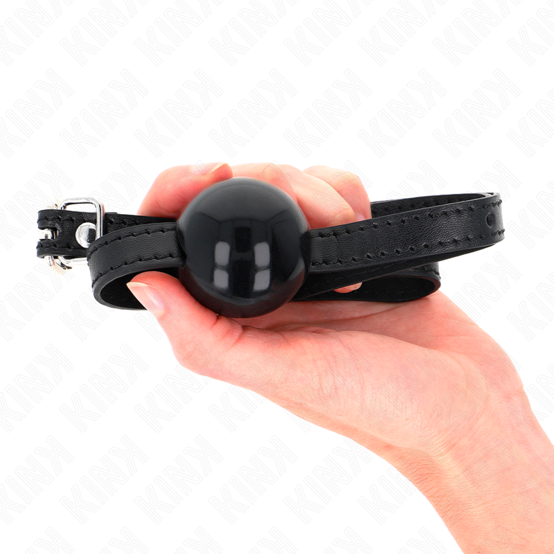 KINK - SINGLE BLACK BALL GAG 4 CM 65 x 1.5 CM