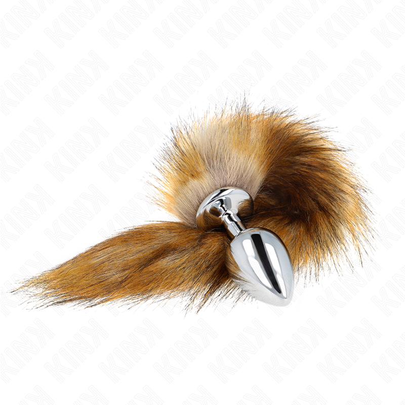 KINK - BUTT PLUG SIZE L 10 X 4 CM WITH 40 CM SYNTHETIC TAIL BROWN