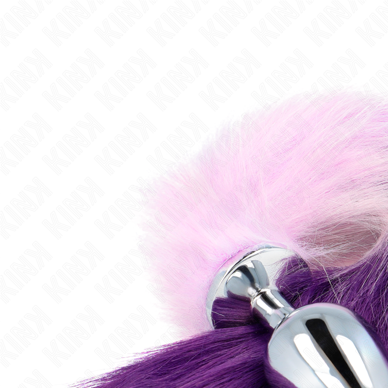 KINK - ANAL PLUG SIZE L 10 X 4 CM WITH SYNTHETIC TAIL 40 CM PURPLE - 2
