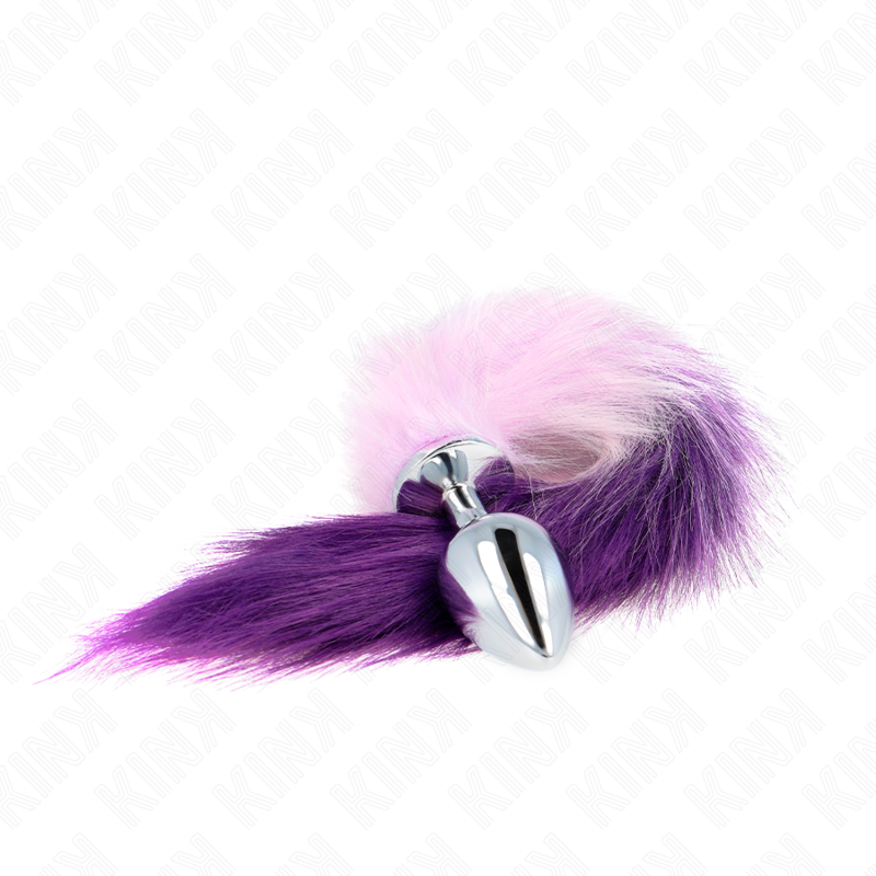 KINK - ANAL PLUG SIZE L 10 X 4 CM WITH SYNTHETIC TAIL 40 CM PURPLE - 3