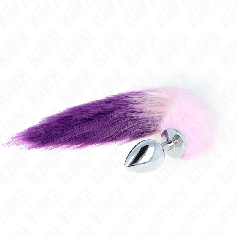 KINK - ANAL PLUG SIZE L 10 X 4 CM WITH SYNTHETIC TAIL 40 CM PURPLE - 4