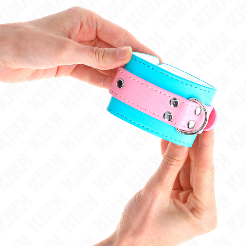 KINK - CUTE WRIST RESTRAINTS BLUE / PINK ADJUSTABLE 16-28 CM X 5 CM - 3