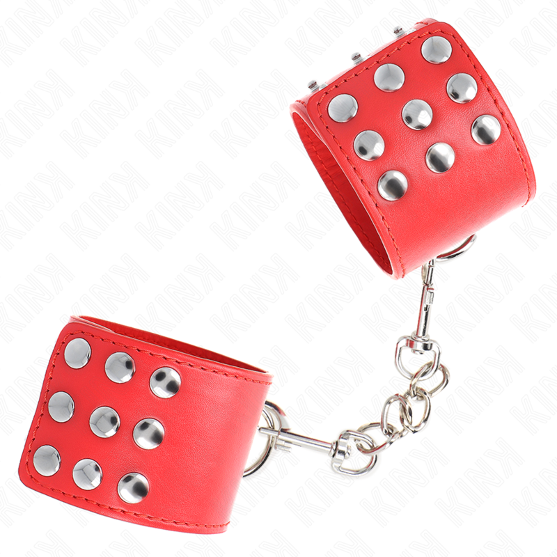 KINK - WRIST RESTRAINTS WITH SNAP FASTEN RED ADJUSTABLE 19-24 CM X 5.5 CM - 2