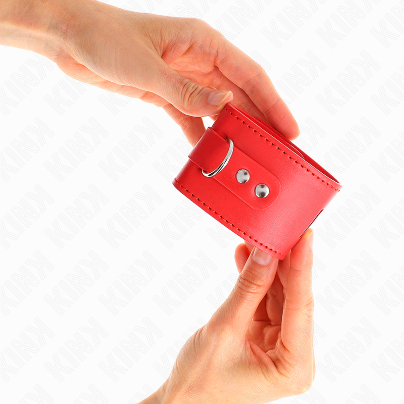 KINK - WRIST RESTRAINTS WITH PADLOCK CLOSURE RED ADJUSTABLE 16-23 CM X 5.5 CM - 3