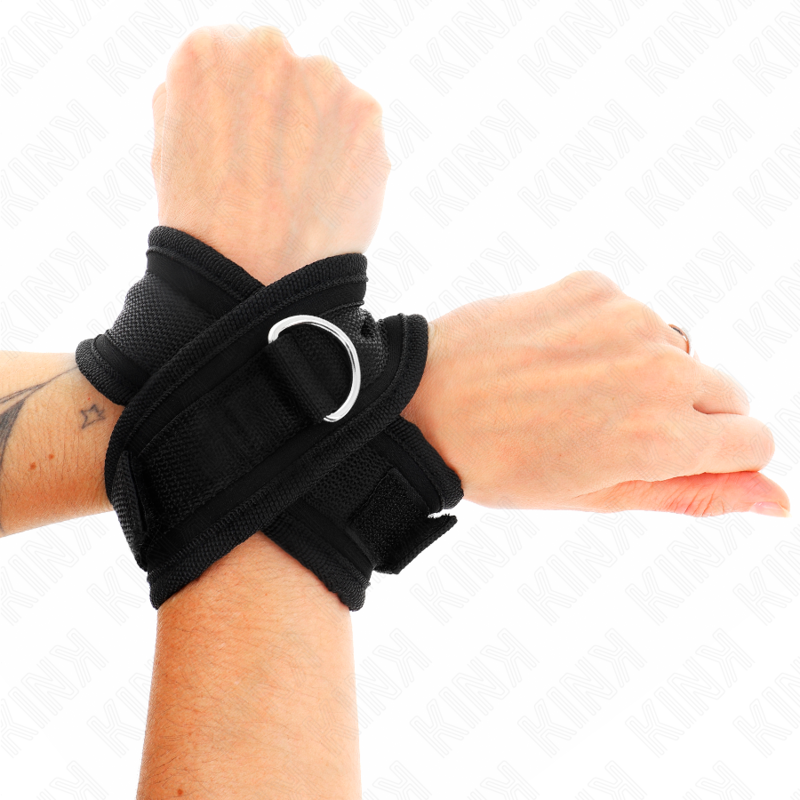 KINK - CROSS CUFFS BLACK 34 X 5.5 CM - 2