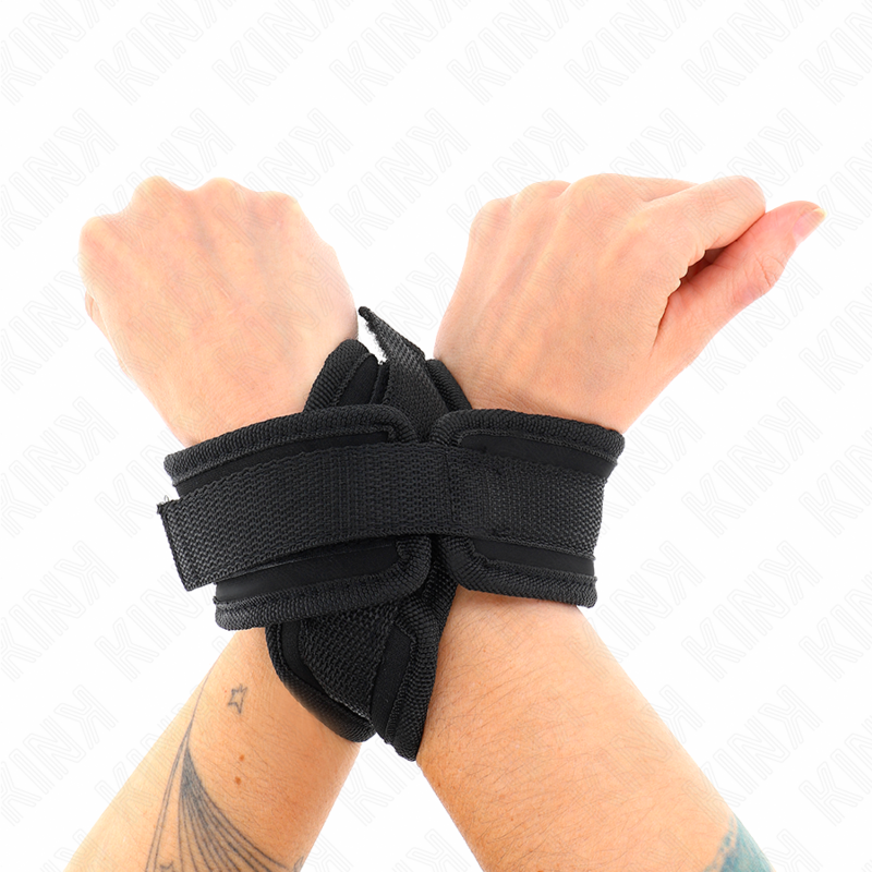 KINK - CROSS CUFFS BLACK 34 X 5.5 CM - 3