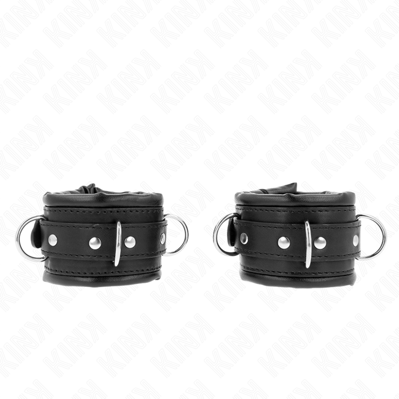 KINK - HEAVY WRIST RESTRAINTS WITH BLACK FUR LINED ADJUSTABLE 20-30 CM X 6 CM - 1
