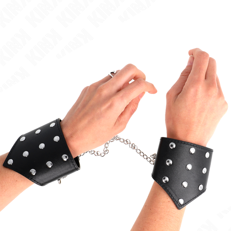 KINK - BLACK POINT STYLE WRISTBANDS WITH CHAIN ADJUSTABLE 17-23 CM X 8.5 CM - 4