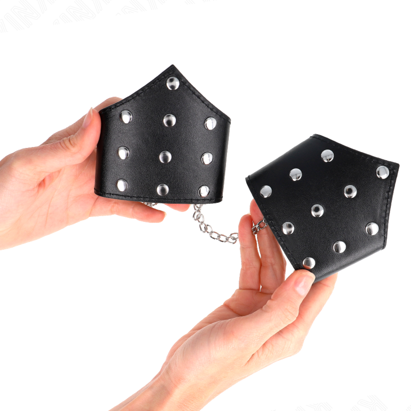 KINK - BLACK POINT STYLE WRISTBANDS WITH CHAIN ADJUSTABLE 17-23 CM X 8.5 CM - 3