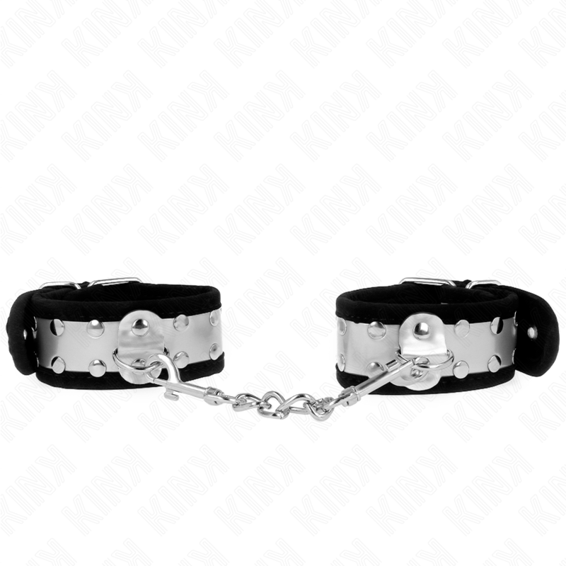 KINK - THIN WRIST RESTRAINTS BLACK / SILVER 30 X 4 CM - 1