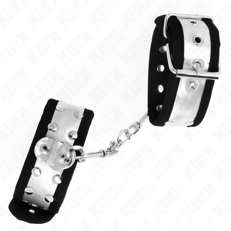 KINK - THIN WRIST RESTRAINTS BLACK / SILVER 30 X 4 CM - 2