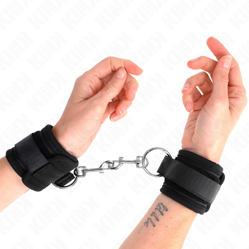 KINK - WRIST RESTRAINTS BLACK ADJUSTABLE 18-35 CM X 6 CM - 4