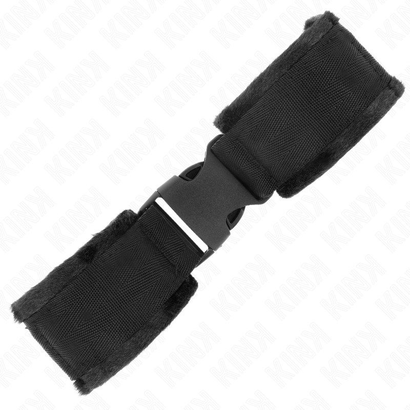 KINK - NYLON BIND HOOK&LOOP WRIST RESTRAINTS RED-BLACK MODEL 1 AJDUSTABLE 25-35 CM X 6 CM - 2