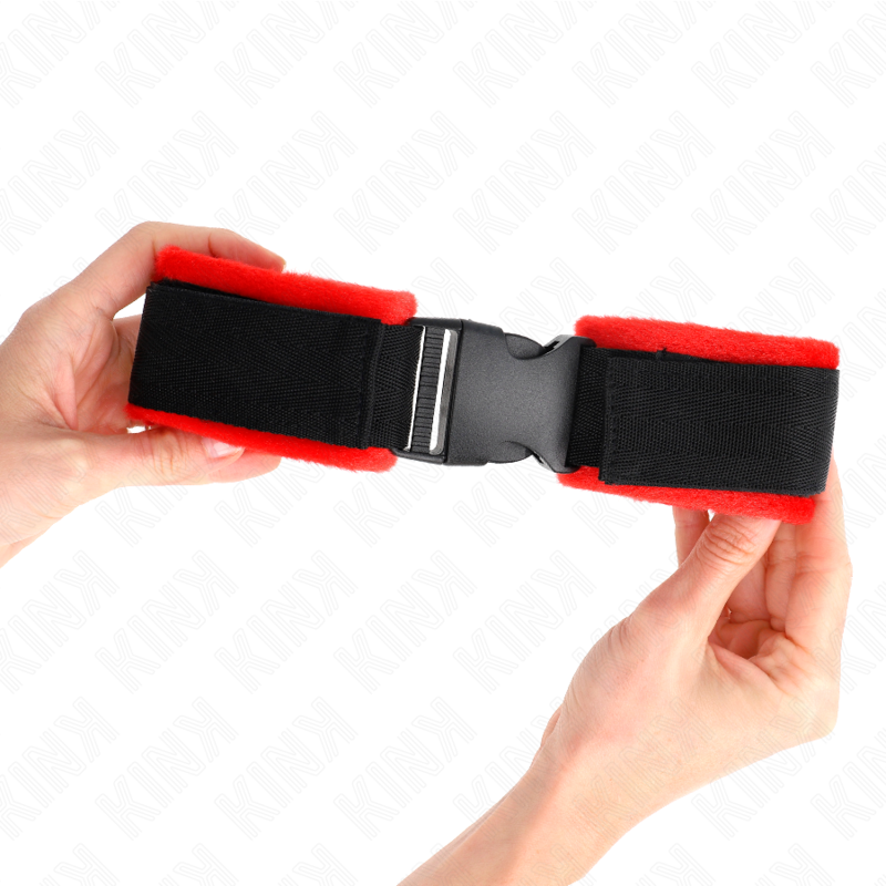 KINK - NYLON BIND HOOK&LOOP WRIST RESTRAINTS BLACK MODEL 1 AJDUSTABLE 25-35 CM X 6 CM - 3