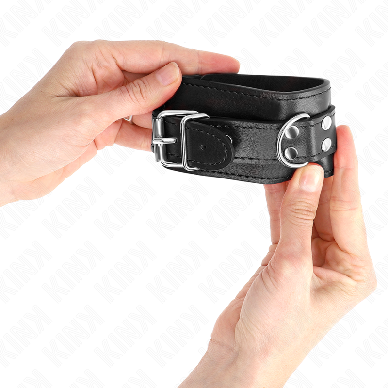 KINK - SIMPLE WRIST RESTRAINTS BLACK ADJUSTABLE 20-23 CM X 5.5 CM - 3