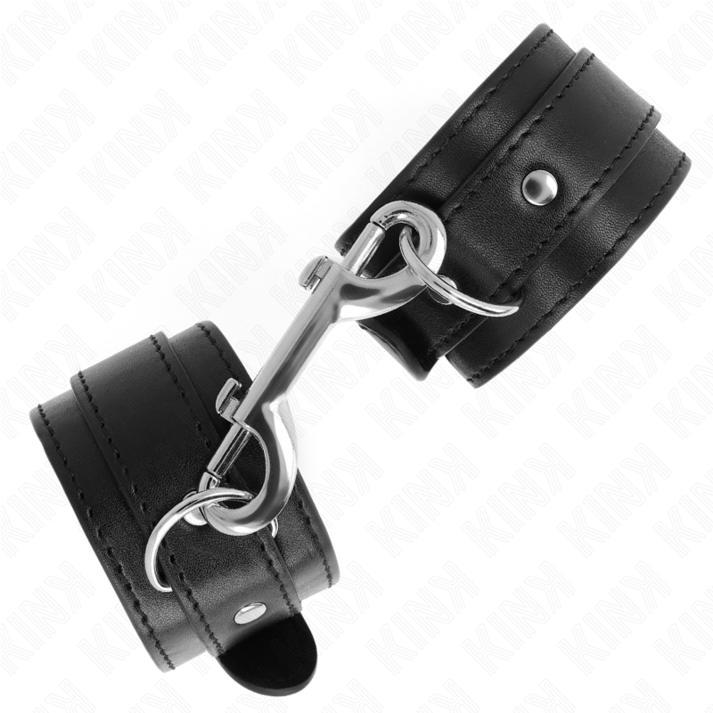KINK - WRIST RESTRAINTS-SINGLE RIVET ROW BLACK ADJUSTABLE 17-28 CM X 5 CM - 2