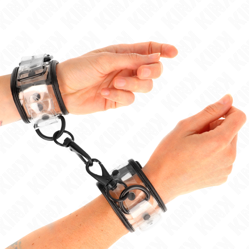 KINK - ADJUSTABLE CLEAR WRIST CUFFS 18-30 CM X 5.5 CM