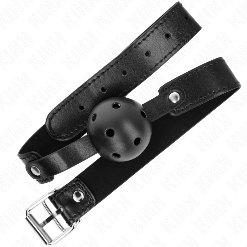 KINK - BLACK BREATHABLE BALL 4.5 CM GAG 65 x 2.5 CM - 2
