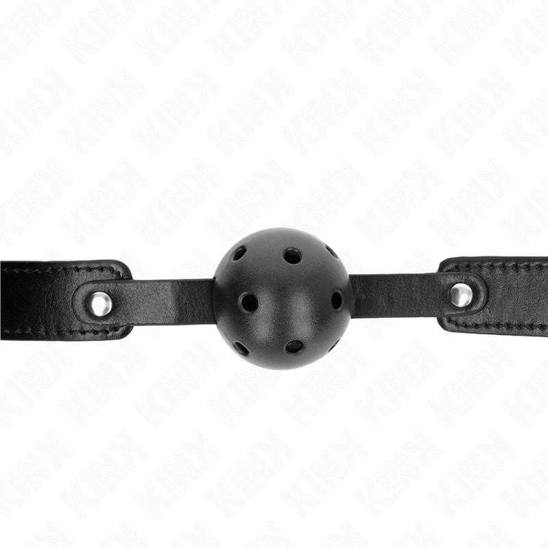 KINK - BLACK BREATHABLE BALL 4.5 CM GAG 65 x 2.5 CM - 3