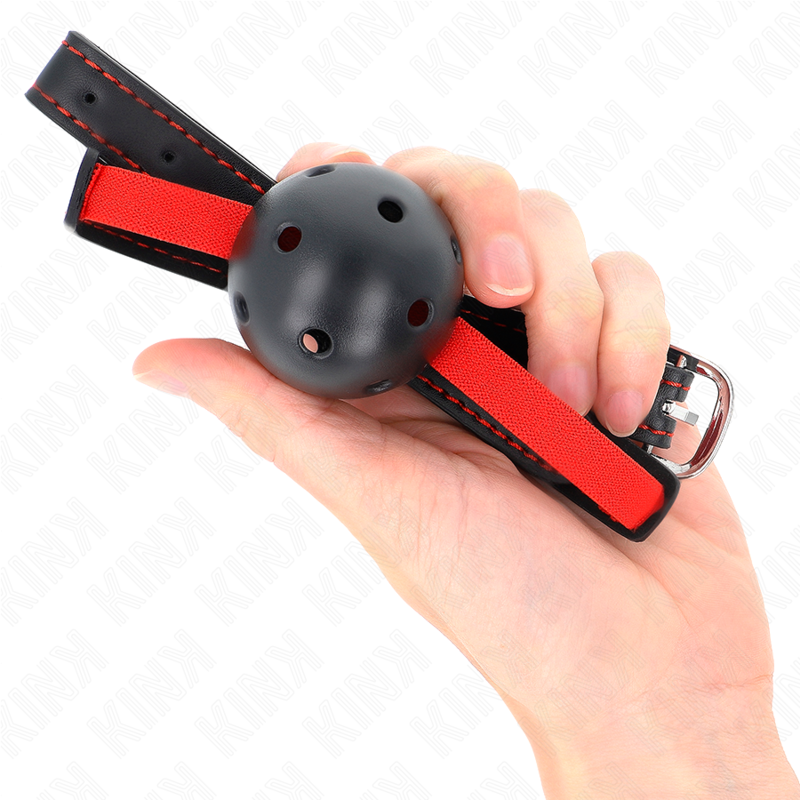 KINK - HOLLOW HARD MOUTH 4.5 CM GAG WITH ELASTIC BELT 56 x 1.5 CM - 3
