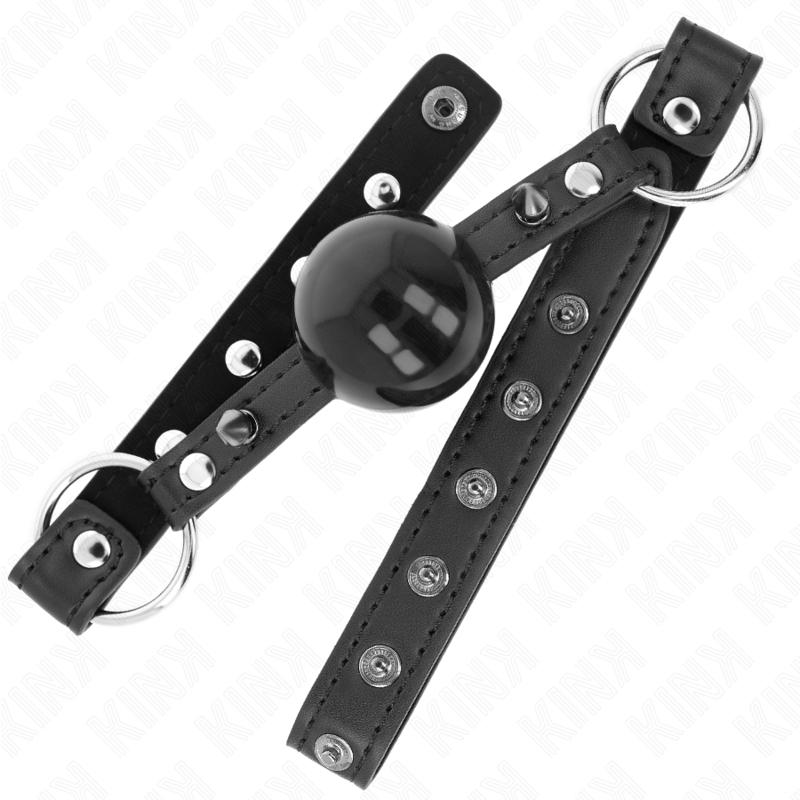 KINK - BALL GAG 4 CM WITH RIVET TIP AND SNAP CLOSURE 65 x 2 CM