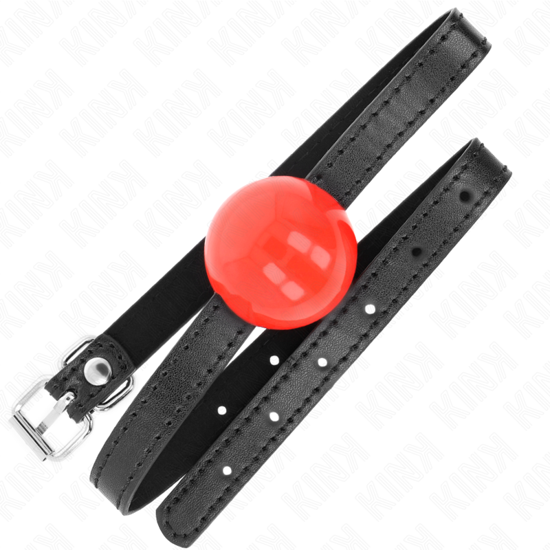 KINK - RED SINGLE BALL GAG 4 CM 65 x 1.5 CM