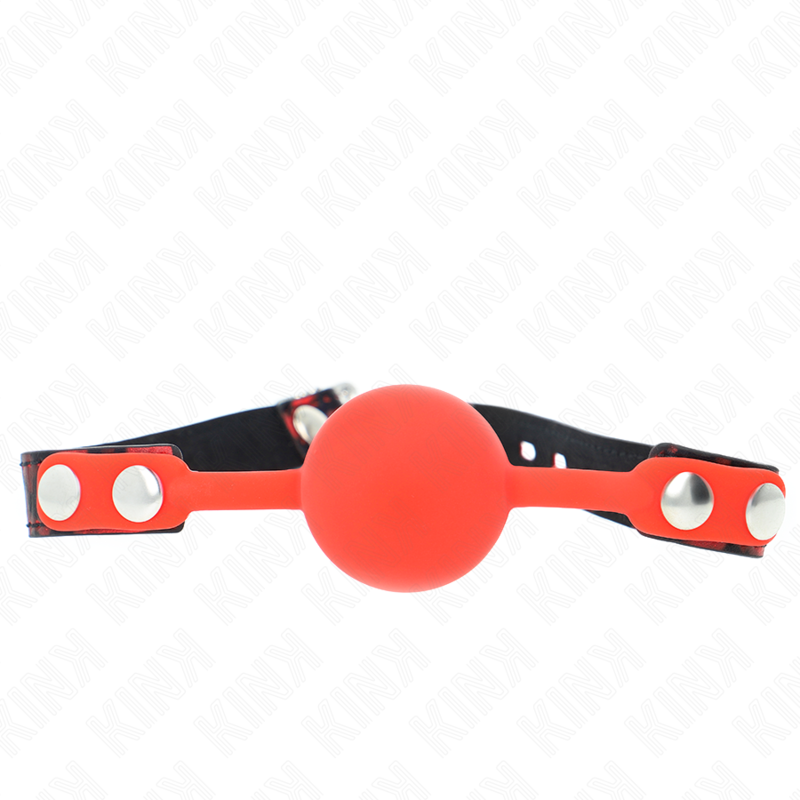 KINK - MODEL 2 SILICONE BALL 4 CM GAG WITH LOCK 60 x 2 CM - 5