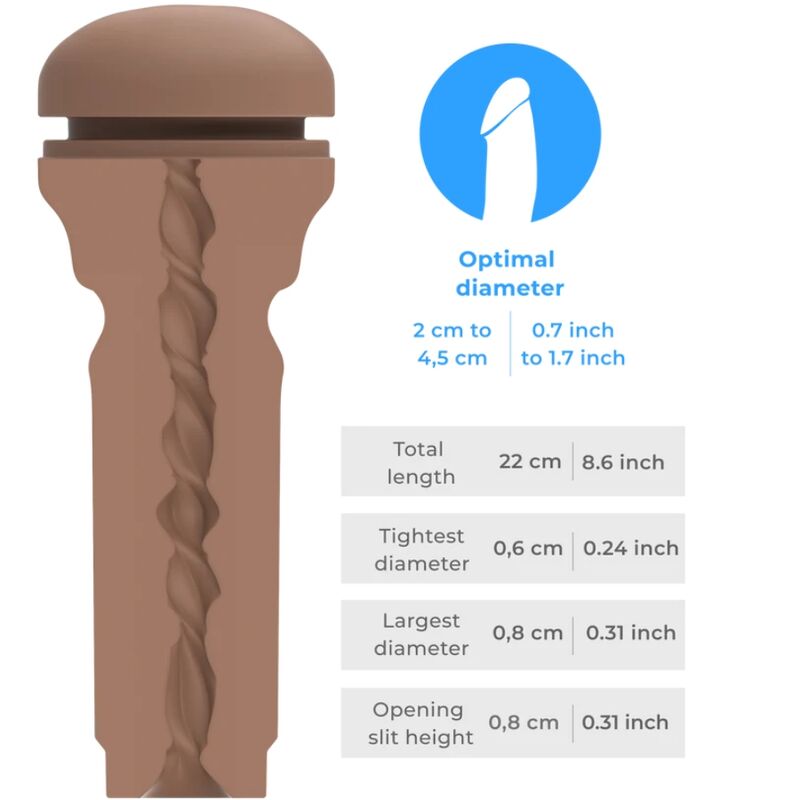 KIIROO - FEEL STROKER EXTRA TIGHT BUTT MEDIUM BROWN
