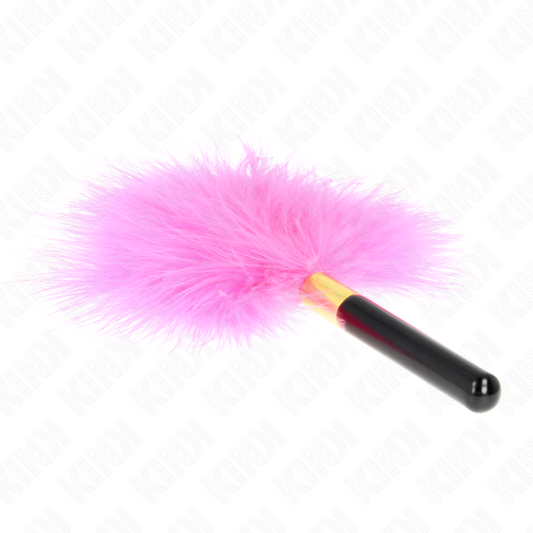 KINK - 18 CM FUCSIA GOLD METAL TICKLE FEATHERS