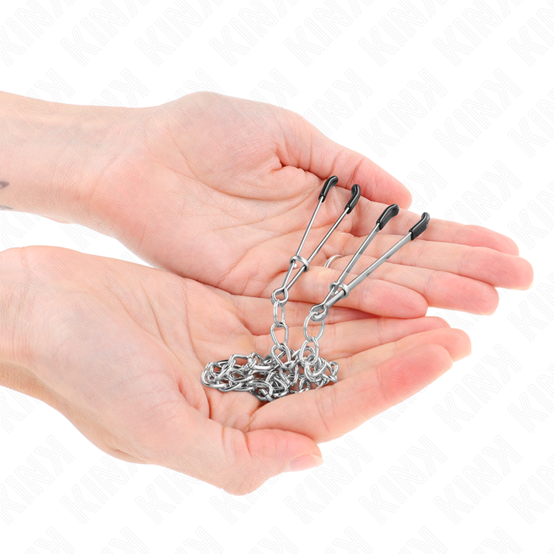KINK - THIN NIPPLE CLAMPS WITH THICK CHAIN 30 CM - 3