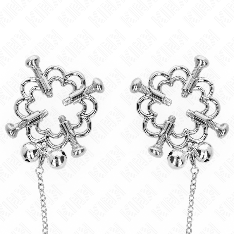 KINK - METAL FLOWER NIPPLE CLAMPS WITH CHAIN - 2