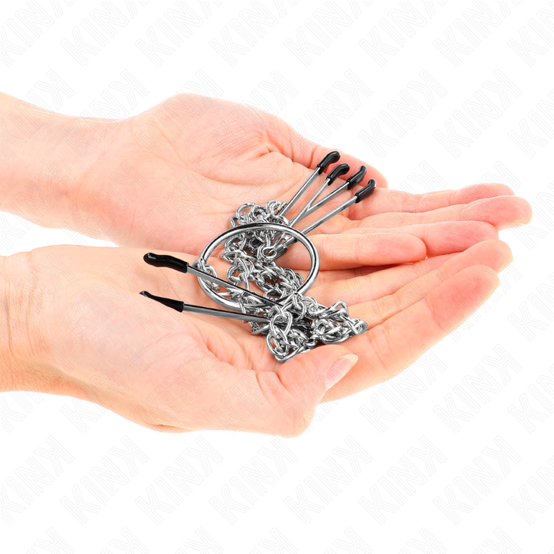 KINK - TRIPLE NIPPLE AND CLIT CLAMPS WITH CHAIN MODEL 1 - 4