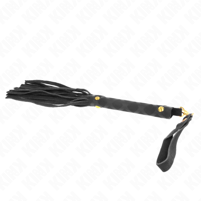 KINK - MINI FOUET EN DAIM NOIR 30 CM