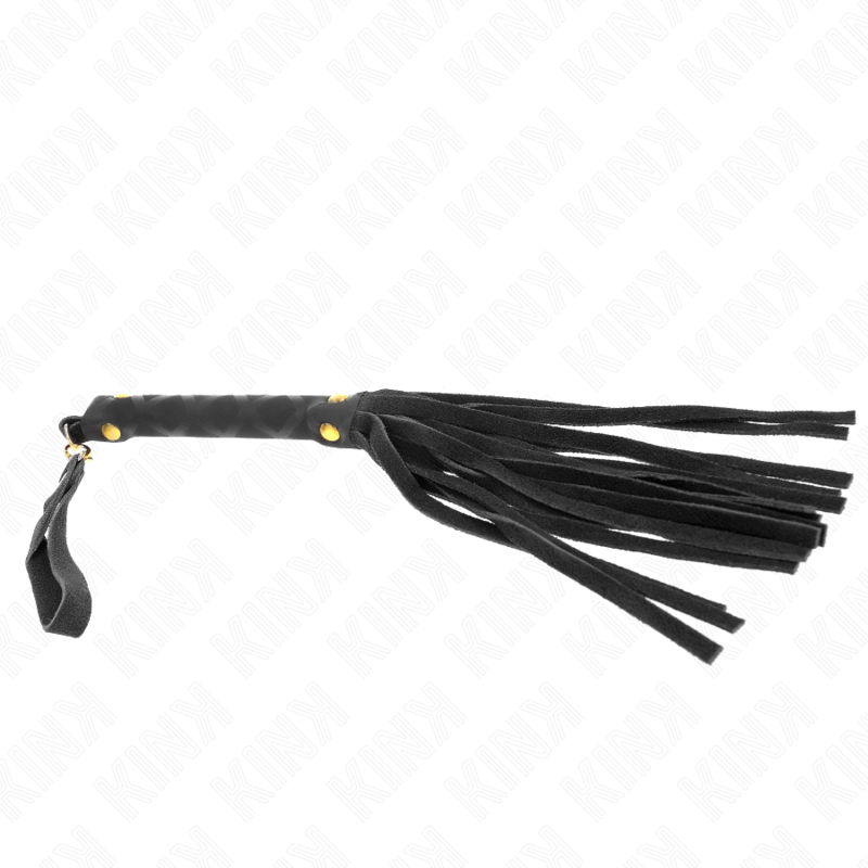 KINK - MINI FOUET EN DAIM NOIR 30 CM