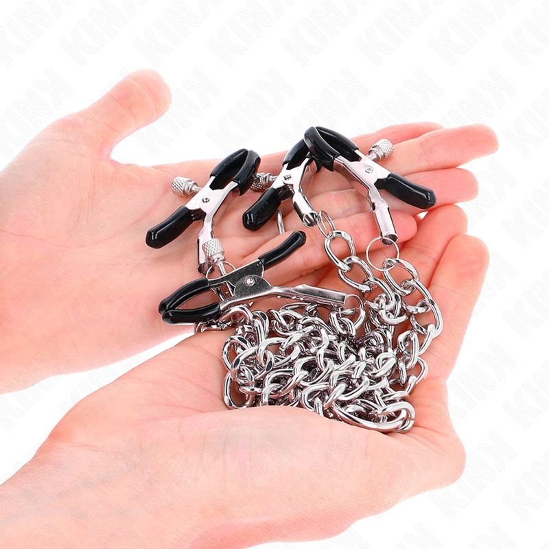 KINK - 4 CHAIN NIPPLE CLAMPS 32 CM WITH LITTLE CHAINS 14 CM - 2