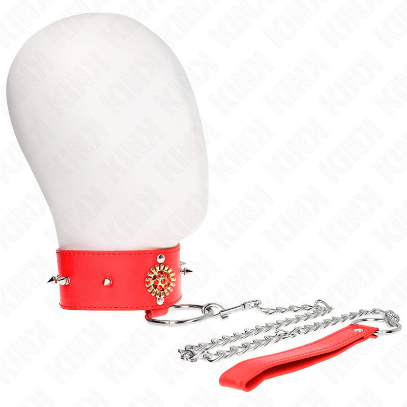 KINK - RED DIAMOND NECKLACE WITH BELT 65 CM AJDUSTABLE 35-51 CM X 7 CM - 2