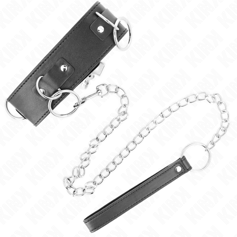 KINK - NECKLACE WITH LEASH 65 CM 3 RING MODEL 2 ADJUSTABLE 36-43 CM X 5 CM - 5