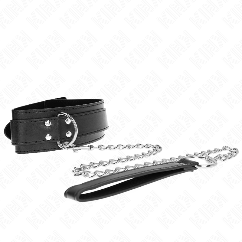 KINK - NECKLACE WITH STRAP 65 CM SILVER BUCKLES ADJUSTABLE 33-46 CM X 5.5 CM - 2